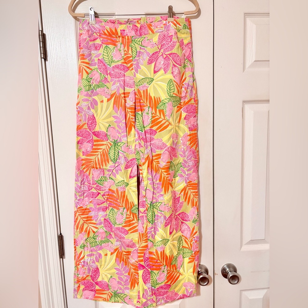 Lilly Pulitzer Pink and Green Floral pants